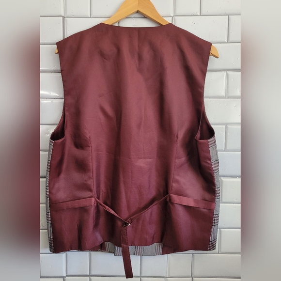 Bagozza Mens 2 Piece Suit Waistcoat And Pants Lightweight Wool Fabric Gray Burgu - Picture 4 of 8